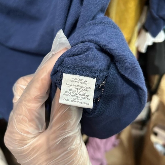 MV Sports Atlantic City Navy Lace Back Destination Tee Size Large - "Alyse" - Picture 9 of 11